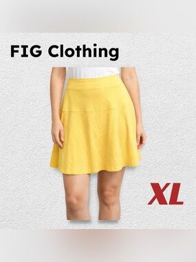 🇨🇦 🆕 VGUC FIG Clothing | XL | Casual Travel Mini Skater yellow skirt